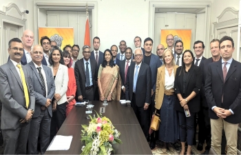 Ambassador Vani Rao & Consul General in Milan, Lavanya Kumar had a vibrant interaction in Milan with Indian-Italian companies & business chambers engaged in India-Italy commercial & economic collaboration. 